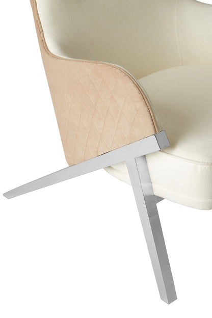 Richmond White Fabric Chair
