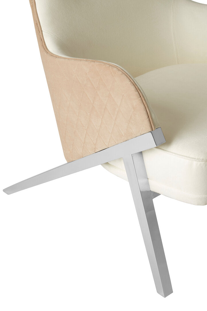 Richmond White Fabric Chair
