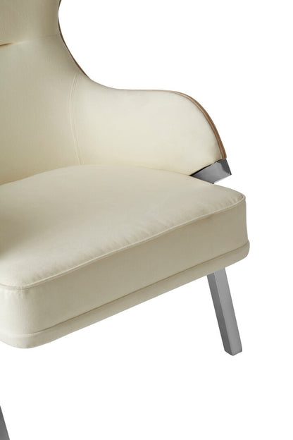 Richmond White Fabric Chair