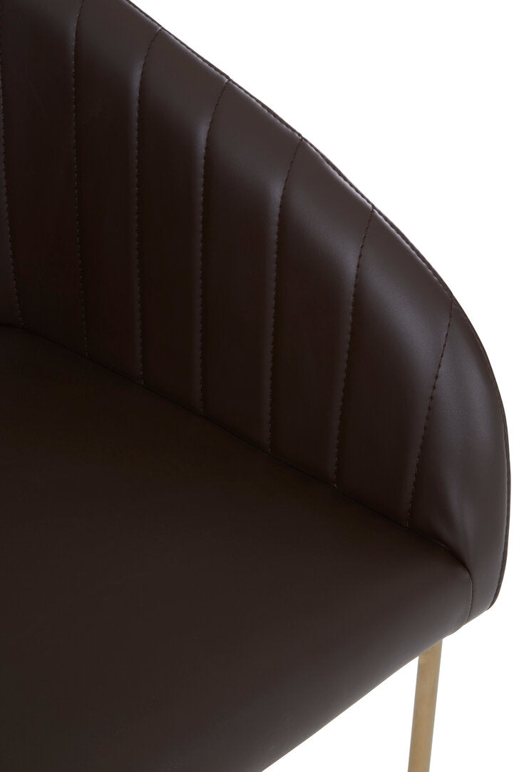 Loxley Brown Faux Leather Dining Chair