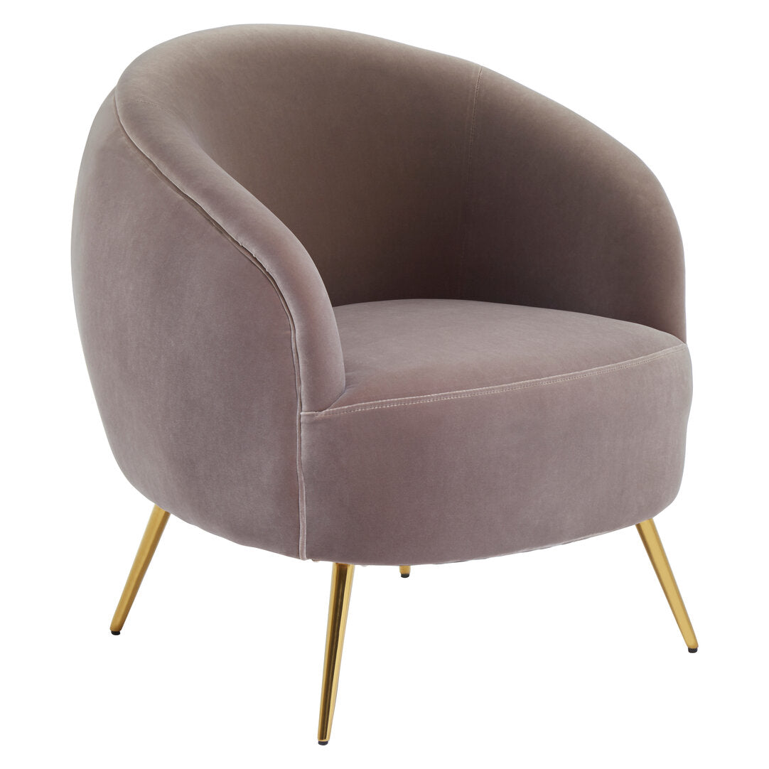 Penzance Mink Velvet Armchair