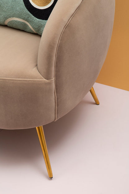 Penzance Mink Velvet Armchair