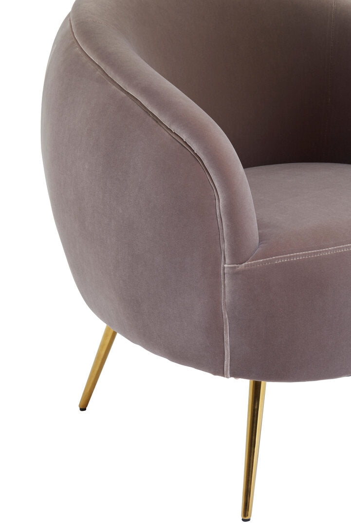 Penzance Mink Velvet Armchair