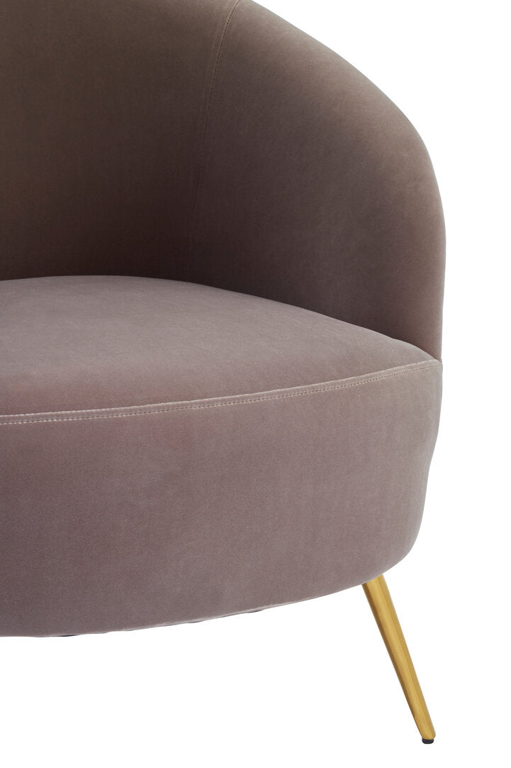 Penzance Mink Velvet Armchair