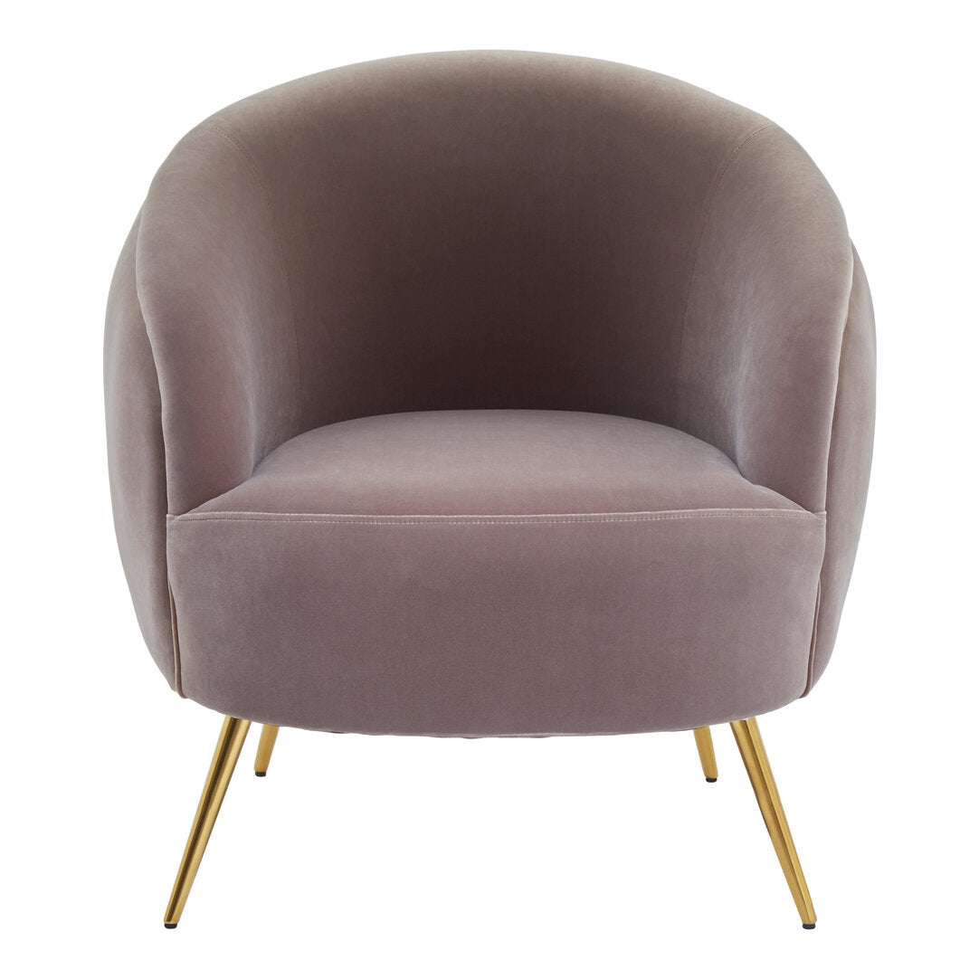Penzance Mink Velvet Armchair