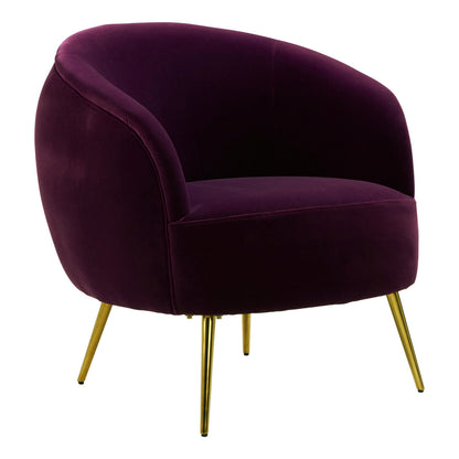 Penzance Purple Velvet Armchair