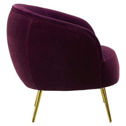 Penzance Purple Velvet Armchair
