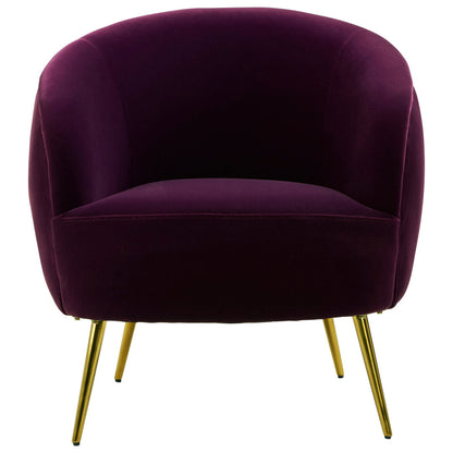 Penzance Purple Velvet Armchair