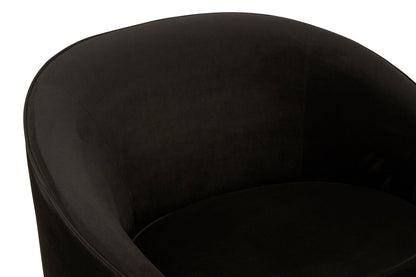 Penzance Black Velvet Armchair
