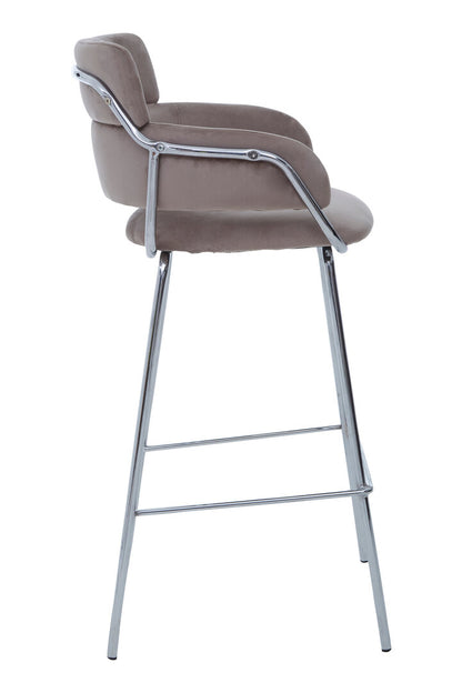 Devon Mink Velvet Bar Chair