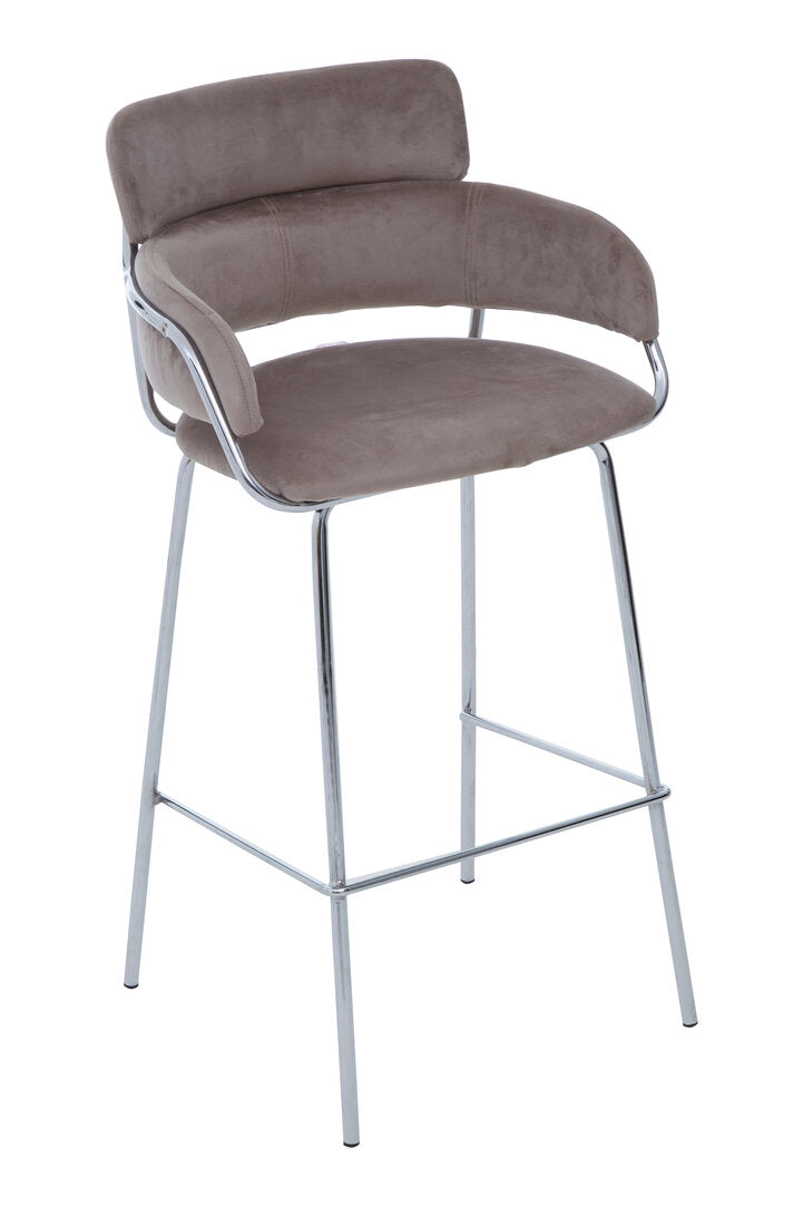 Devon Mink Velvet Bar Chair
