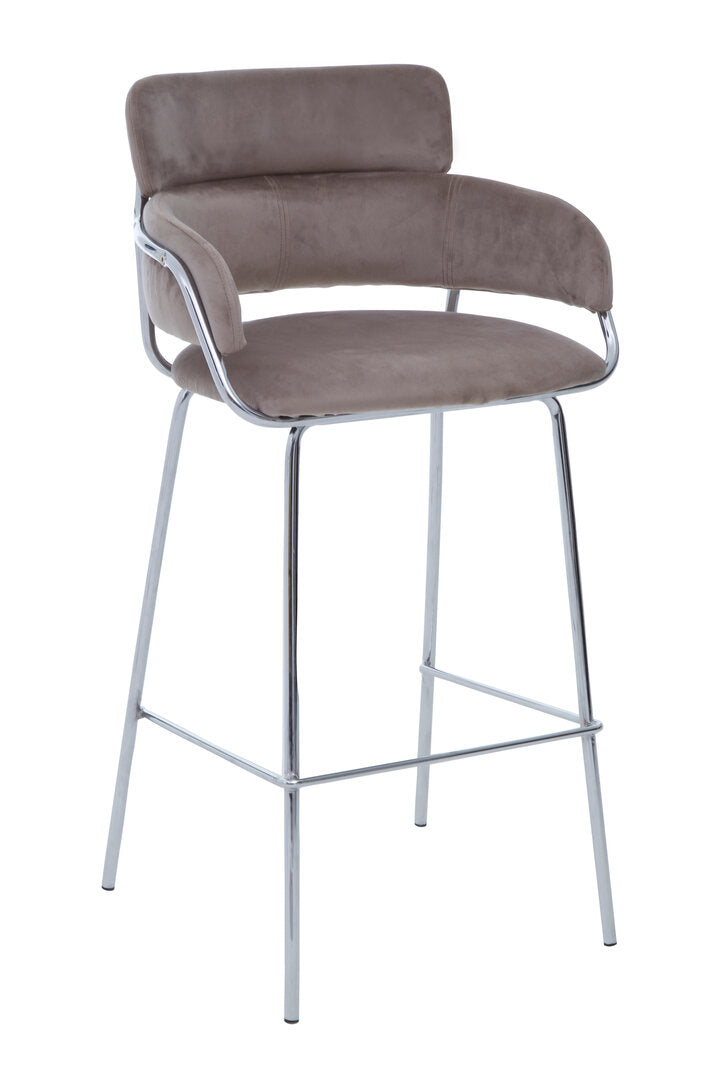 Devon Mink Velvet Bar Chair