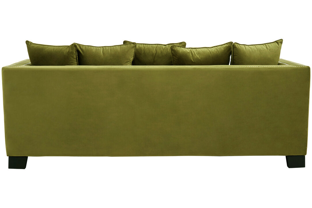 Kensington 3 Seat Moss Velvet Sofa