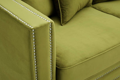 Kensington 2 Seat Moss Velvet Sofa