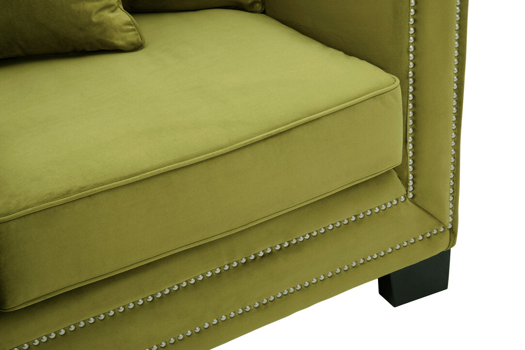 Kensington 2 Seat Moss Velvet Sofa