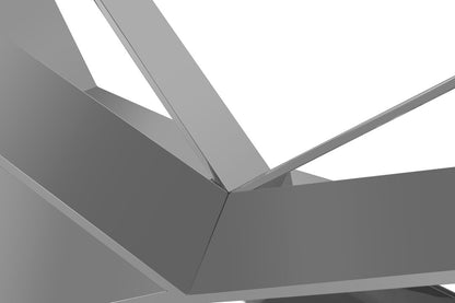 Belgravia Tempered Glass Dining Table with Chrome Legs