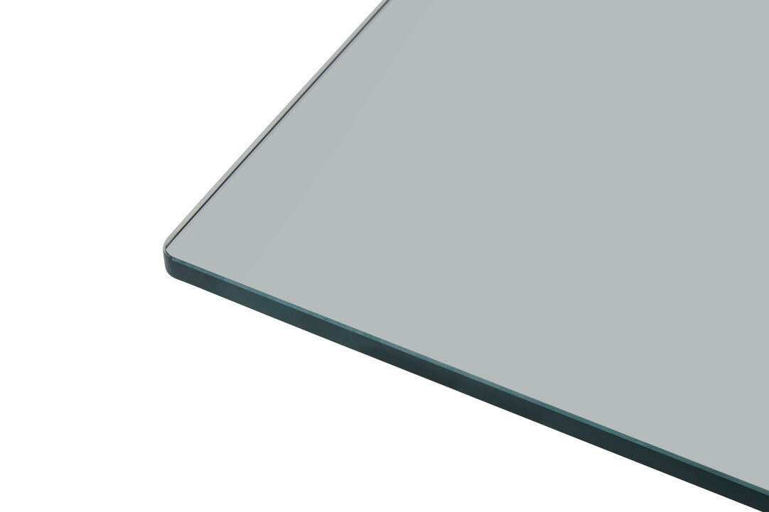 Belgravia Tempered Glass Dining Table with Chrome Legs