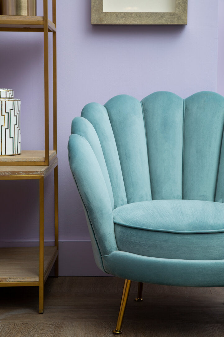 Whitby Blue Scalloped Chair