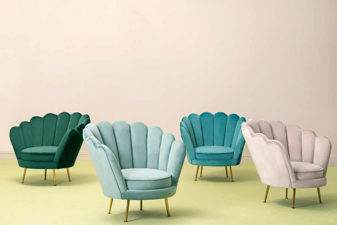 Whitby Blue Scalloped Chair