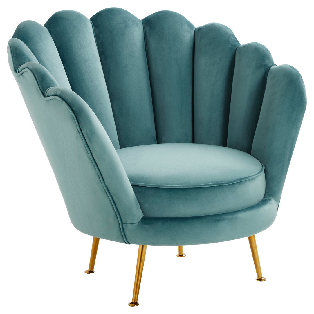 Whitby Blue Scalloped Chair