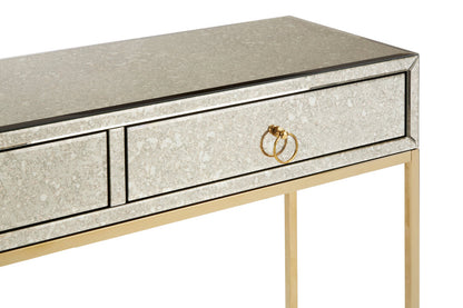 Sorrento Antique Mirror and Gold Console Table