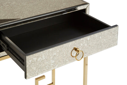 Sorrento Antique Mirror and Gold Console Table