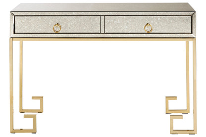 Sorrento Antique Mirror and Gold Console Table