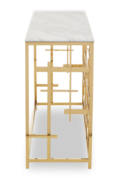 Amalfi White Marble Console Table