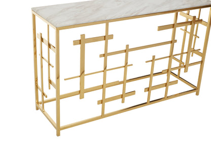 Amalfi White Marble Console Table