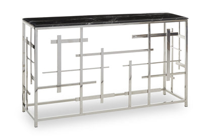 Amalfi Black Marble Console Table