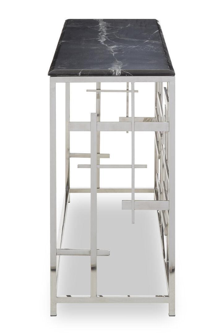 Amalfi Black Marble Console Table