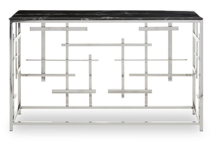 Amalfi Black Marble Console Table