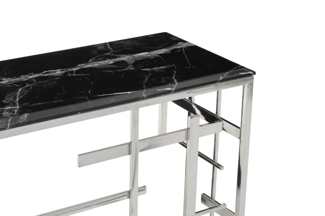 Amalfi Black Marble Console Table