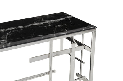 Amalfi Black Marble Console Table