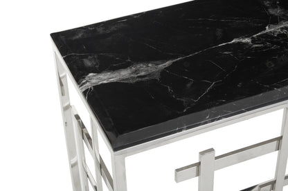 Amalfi Black Marble Console Table