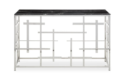 Amalfi Black Marble Console Table