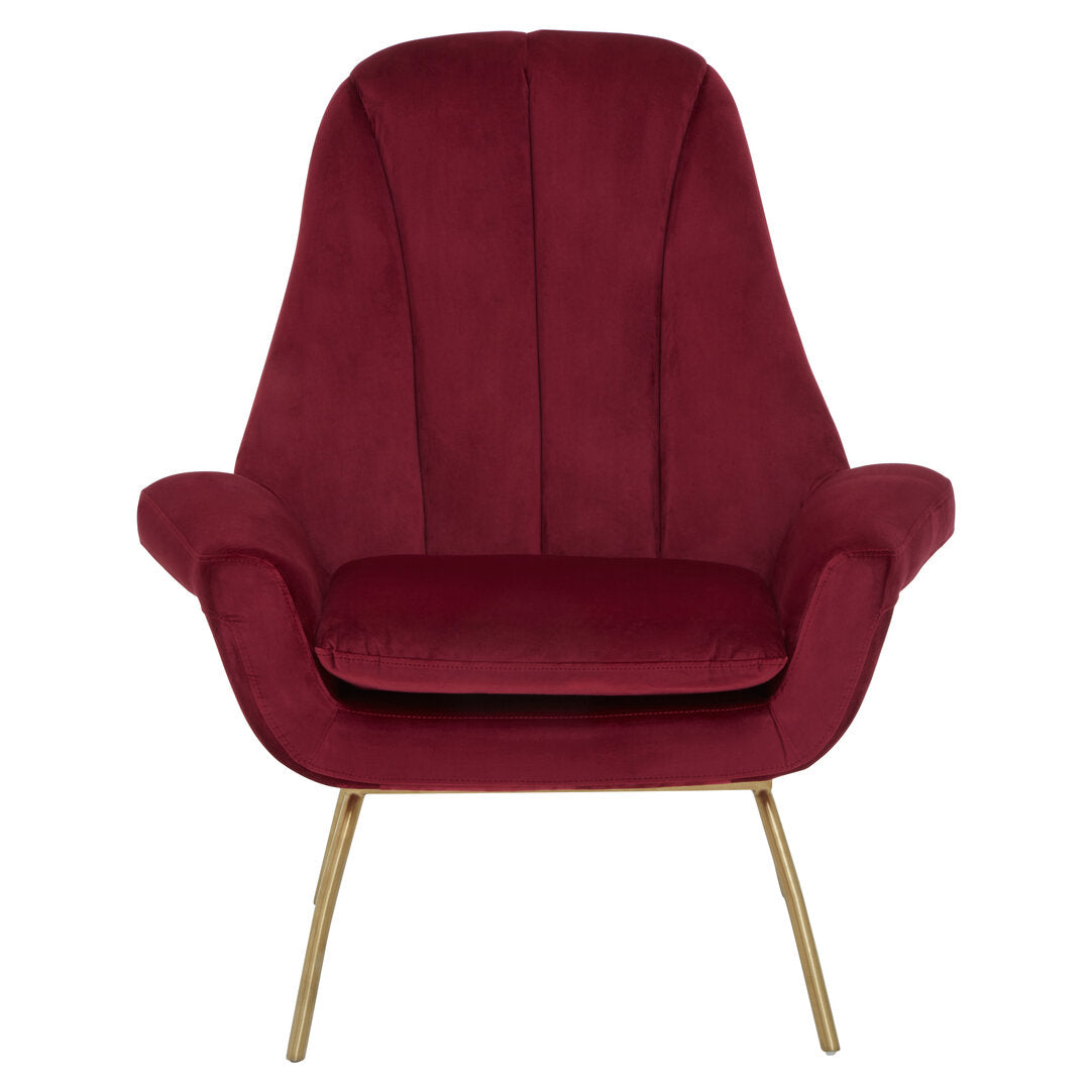 Vienna Wine Velvet Lounge Chair