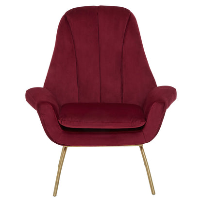 Vienna Wine Velvet Lounge Chair