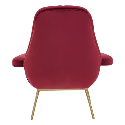 Vienna Wine Velvet Lounge Chair