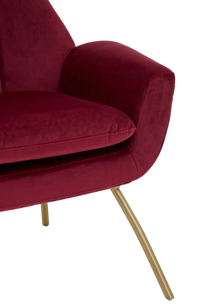 Vienna Wine Velvet Lounge Chair