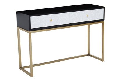 Cambridge Black and White Console Table with Drawers
