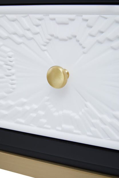 Cambridge Black and White Console Table with Drawers