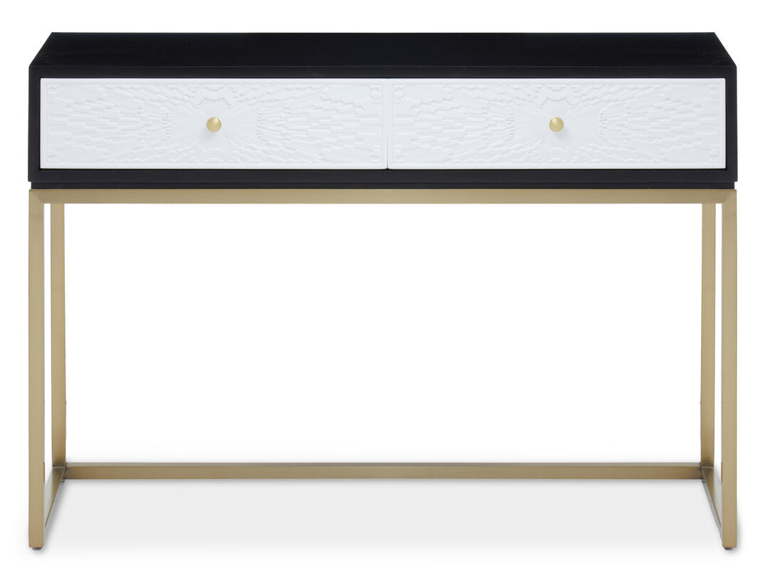 Cambridge Black and White Console Table with Drawers