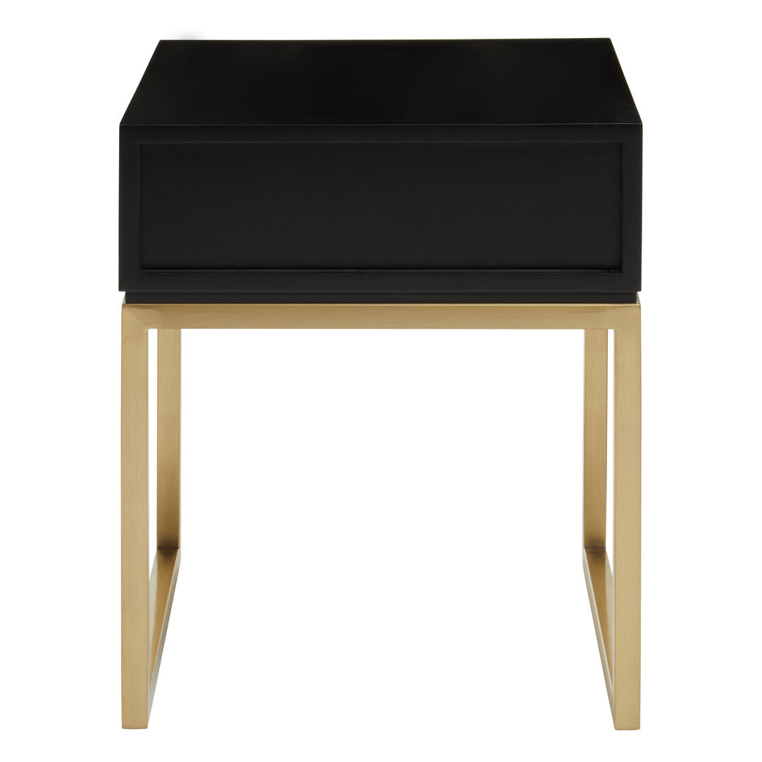 Cambridge Black and White One Drawer Side Table