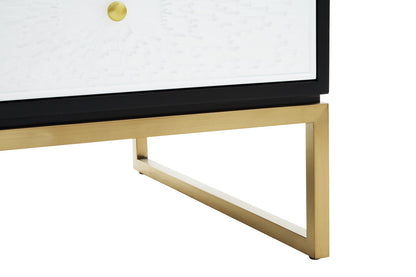 Cambridge Black and White Four Drawer Coffee Table