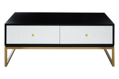 Cambridge Black and White Four Drawer Coffee Table