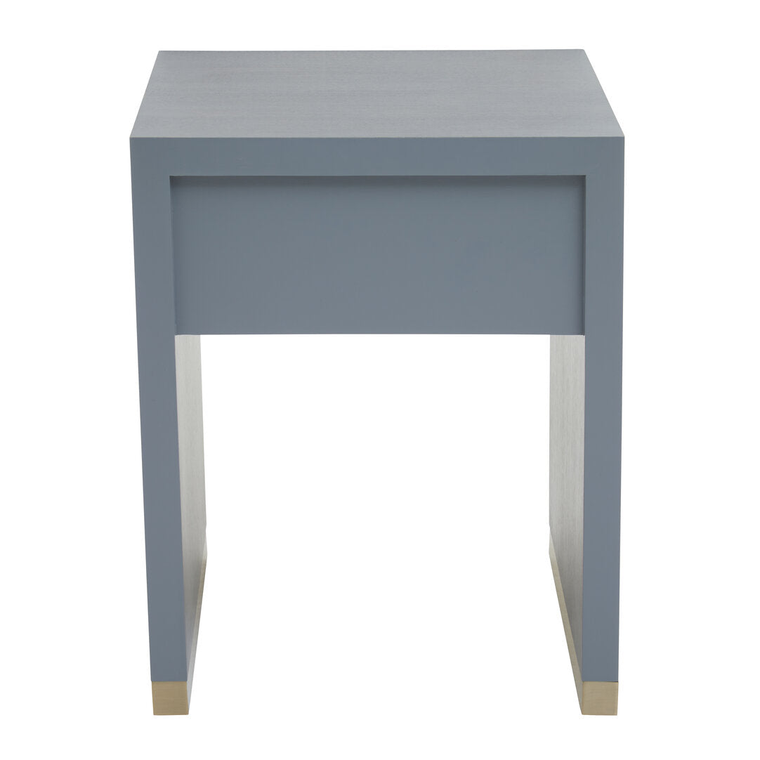 Oxford One Drawer Grey Shagreen Effect Side Table