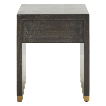 Oxford One Drawer Grey Shagreen Effect Side Table