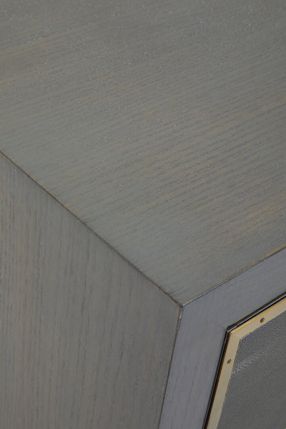 Oxford One Drawer Grey Shagreen Effect Side Table