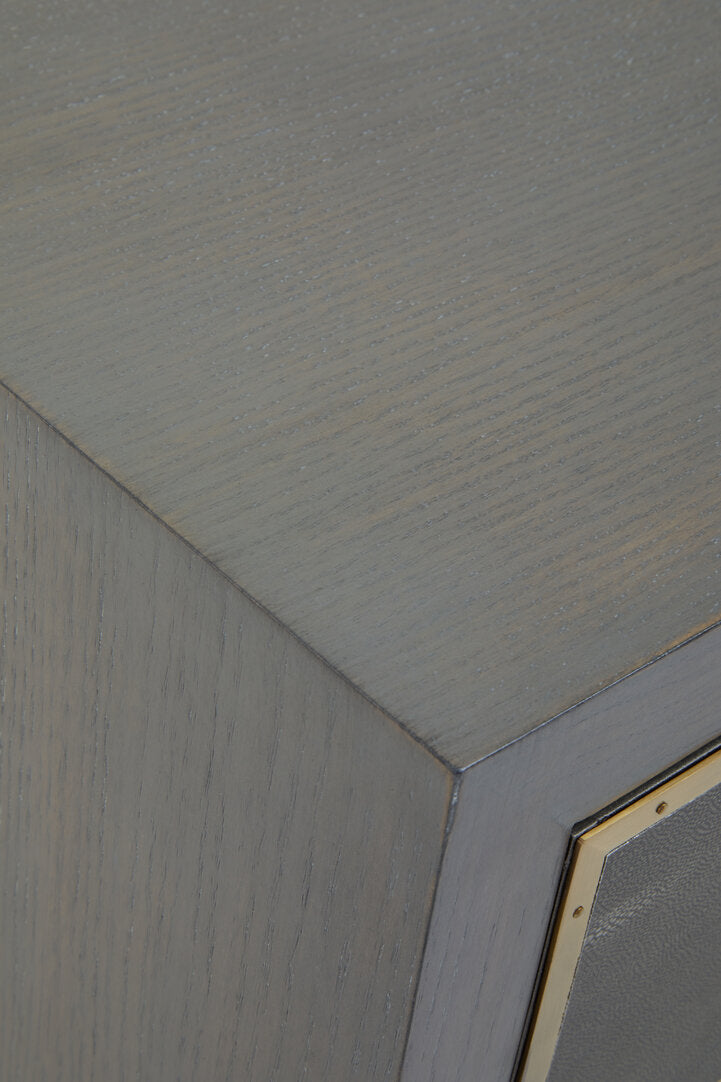 Oxford One Drawer Grey Shagreen Effect Side Table